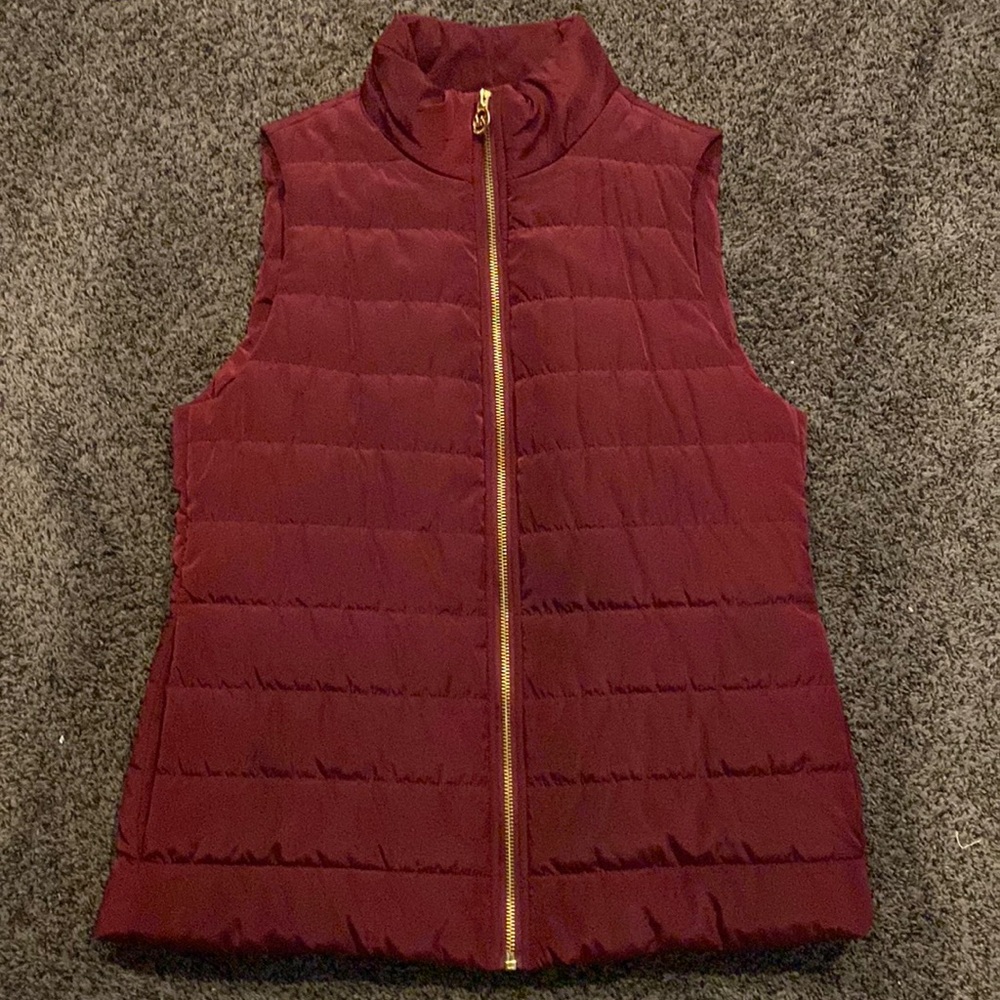Michael Kors womens winter vest maroon size S